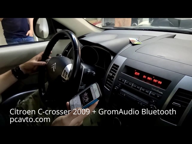 Citroen C-crosser 2009 установка адаптера GromAudio Bluetooth