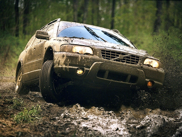 Volvo xc70, B5244T3, 2002 год,  обзор, тестдрайв, грязь