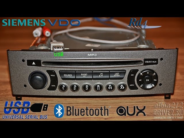 Siemens VDO RD4 - USB, AUX, Bluetooth (A2DP)