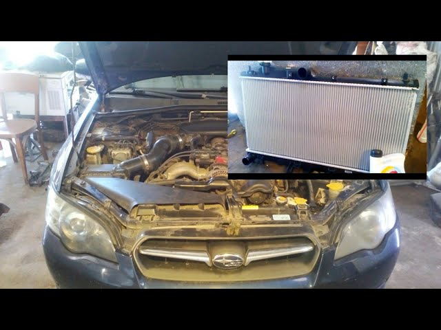 Subaru Legacy замена радиатора системы охлаждения