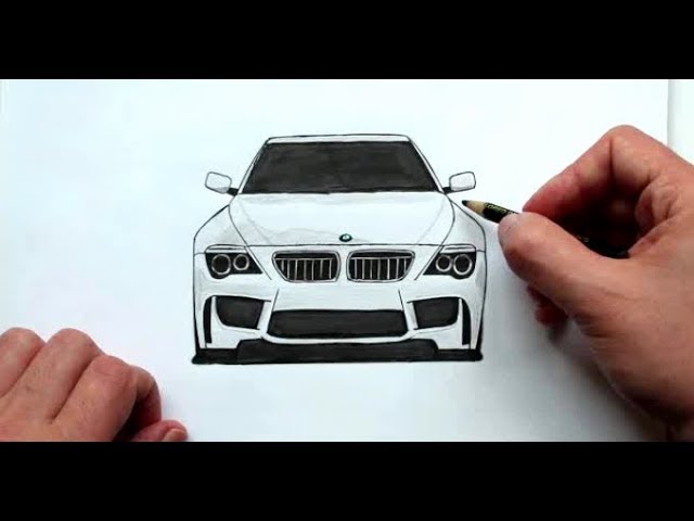 Как нарисовать Машину Бумер BMW Любительская работа(Ehedov Elnur)Wie man ein Auto BMW zieht