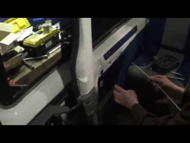 Установка реечного электропривода "КРОКО" на сдвижную дверь FORD TRANZIT (Форд Транзит)