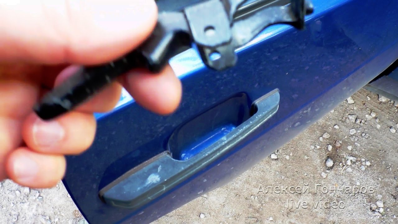 Ремонт наружной ручки двери ВАЗ-2109 (2108-21099), замена сломанной клавиши (курка)