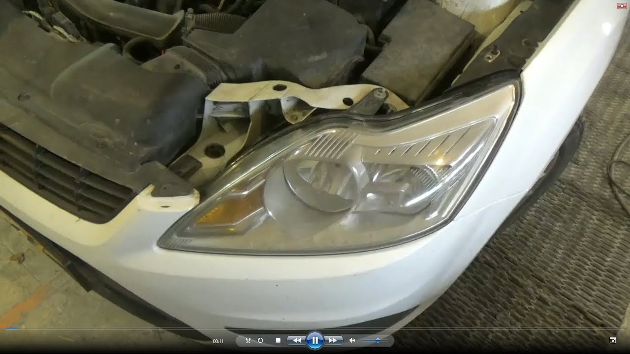 Как снять передние фары и поменять все лампы. Ford Focus II рестайлинг.