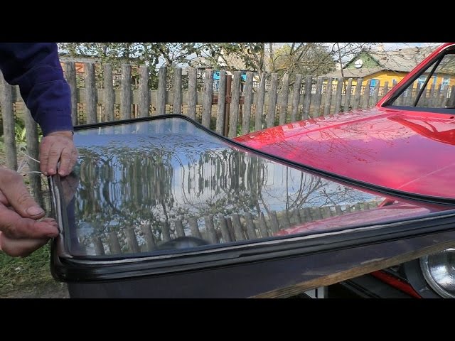 Как вставить стекло с уплотнительной резинкой VW Golf 1