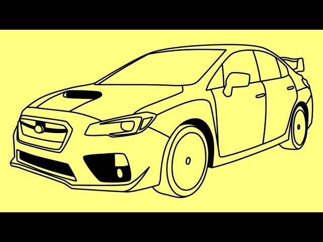 How to draw Subaru Impreza WRX STi Fast and Furious 7 cars - Как нарисовать машину Субару Импреза