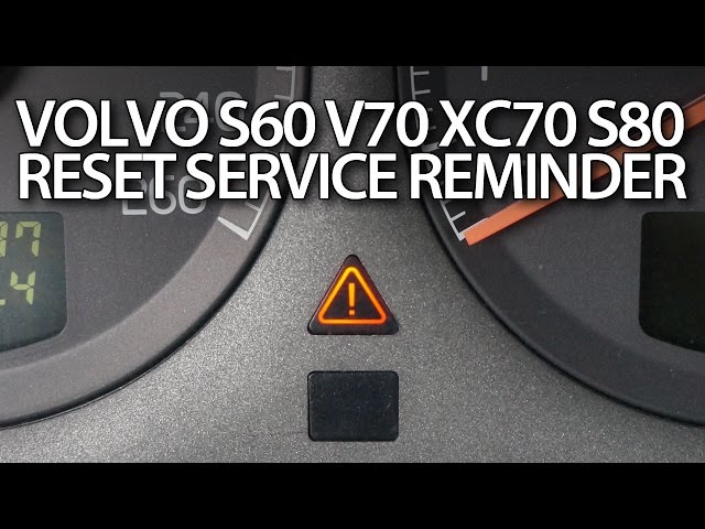 Volvo S60 V70 XC70 S80 XC90 reset service reminder