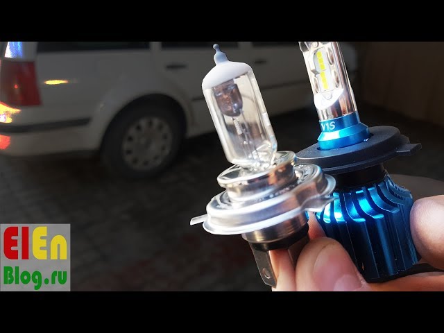 Тест LED лампы H4 с ALIEXPRESS Skoda Octavia