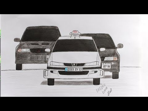 Как нарисовать машины из фильма Такси - Сomment dessiner un Taxi